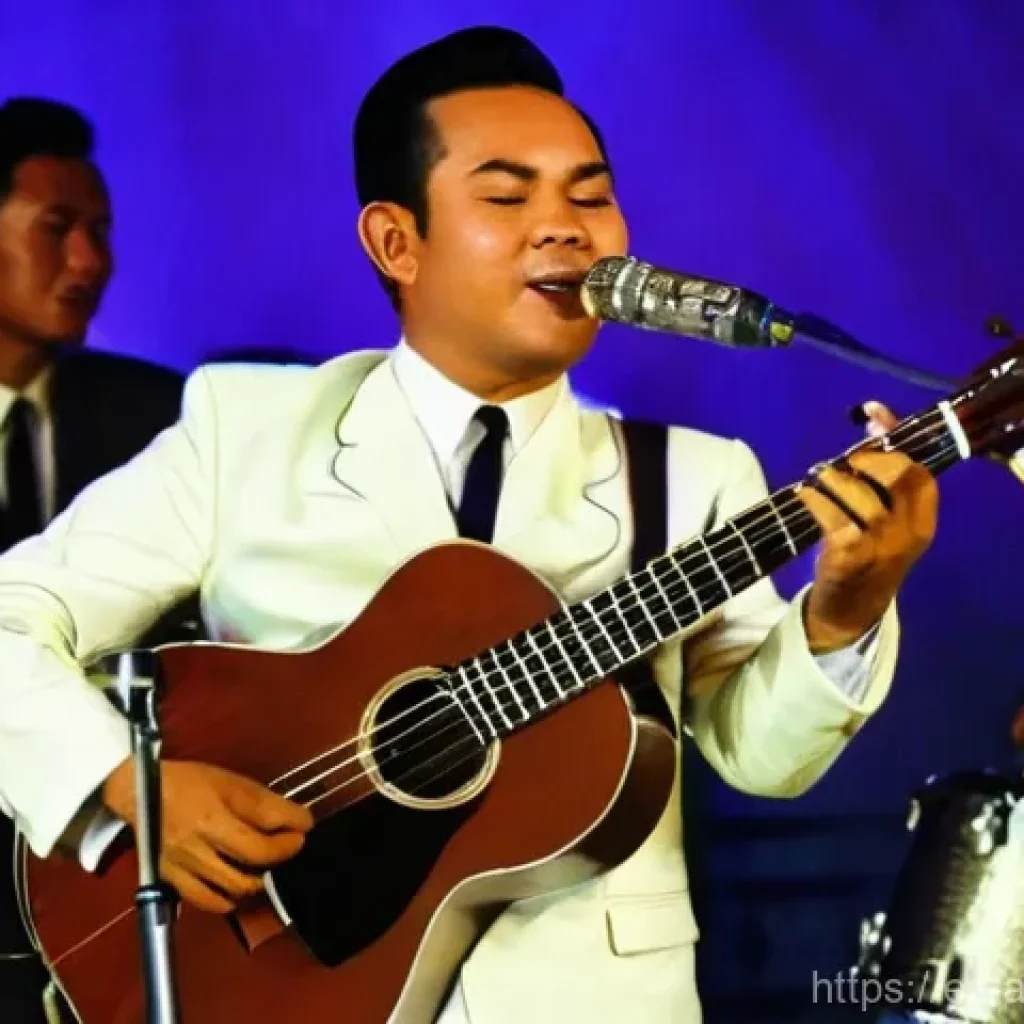 캄보디아 록 음악 대표 곡  Chnam Oun 16   by Sinn Sisamouth - **Sinn Sisamouth, The King of Khmer Music, on Stage in 1960s Phnom Penh.**
    A dynamic, charismati...